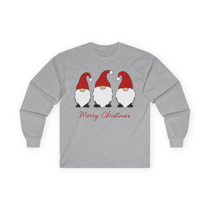 Christmas Gnome Long Sleeve Tee — Merry Christmas Holiday Shirt