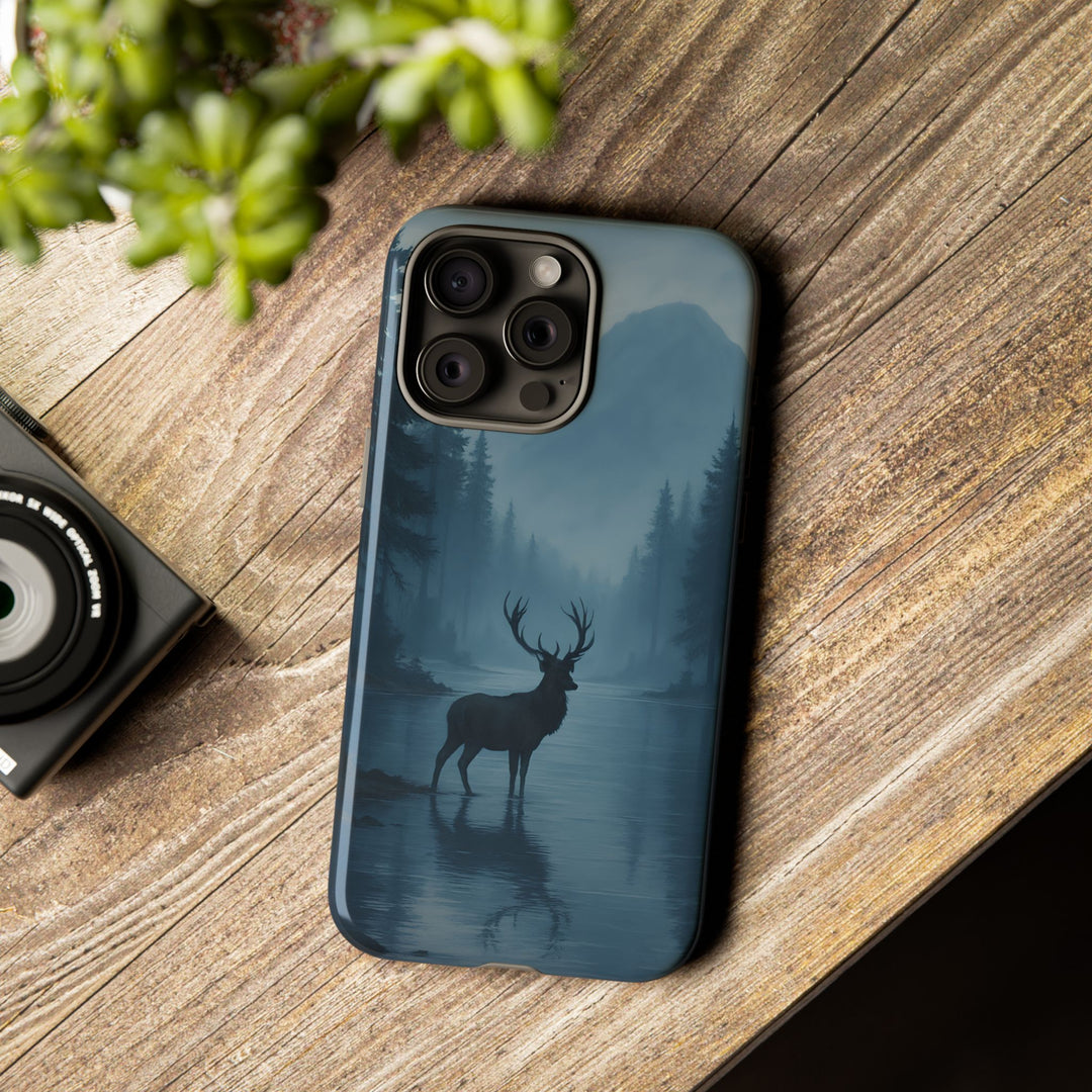 Deer Mountain Tough Phone Case, Wildlife Nature Protective Cover, Outdoor