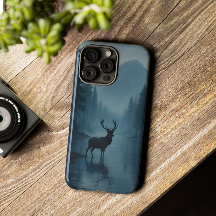Deer Mountain Tough Phone Case, Wildlife Nature Protective Cover, Outdoor