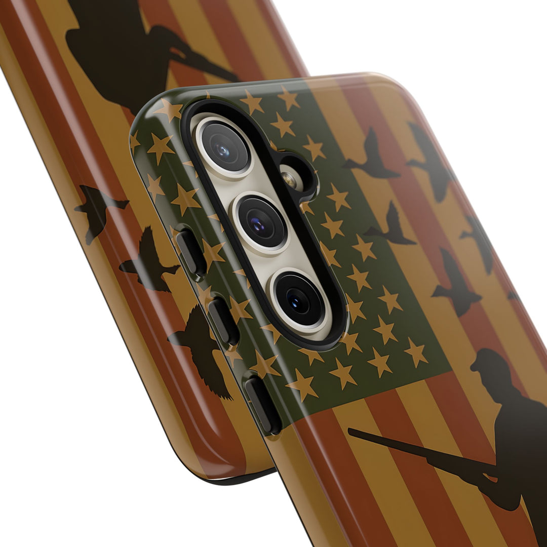 Tough Cases, Duck Hunter Patriotic Phone Case - American Flag Design, Hunting