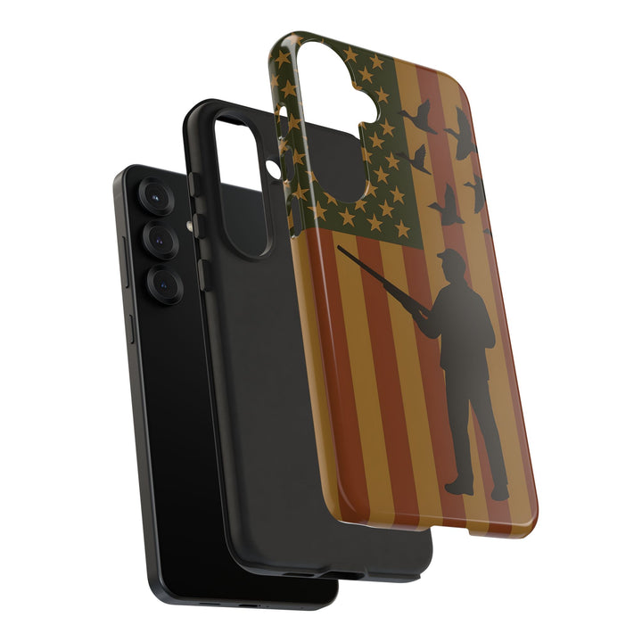 Tough Cases, Duck Hunter Patriotic Phone Case - American Flag Design, Hunting