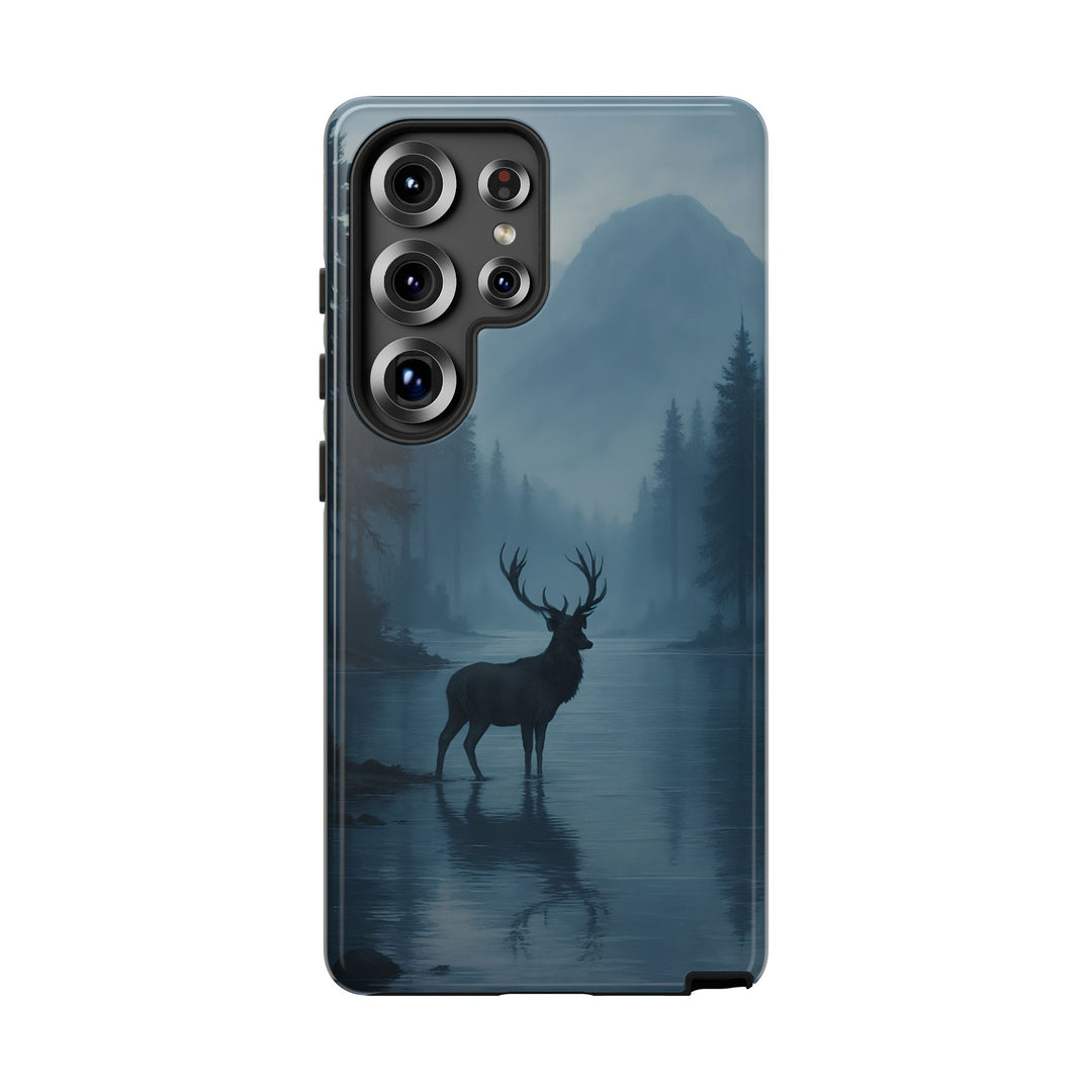 Deer Mountain Tough Phone Case, Wildlife Nature Protective Cover, Outdoor