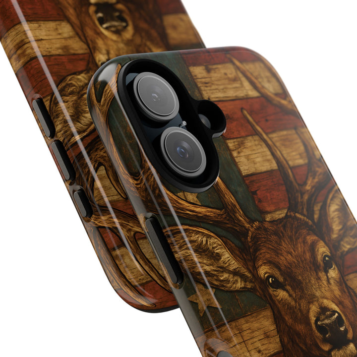 Deer Tough Cases: Patriotic Phone Case, American Flag, Wildlife Cover, Animal