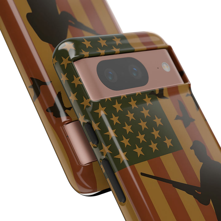 Tough Cases, Duck Hunter Patriotic Phone Case - American Flag Design, Hunting