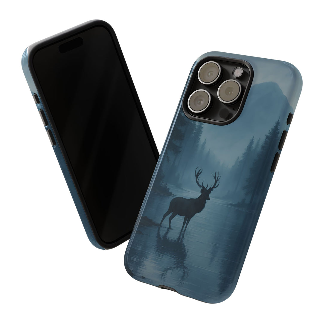Deer Mountain Tough Phone Case, Wildlife Nature Protective Cover, Outdoor