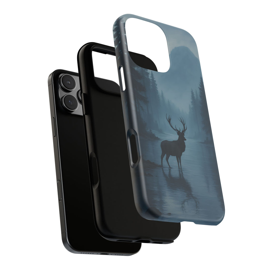 Deer Mountain Tough Phone Case, Wildlife Nature Protective Cover, Outdoor