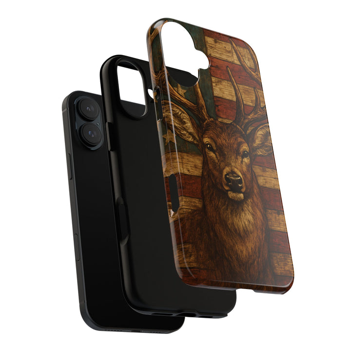 Deer Tough Cases: Patriotic Phone Case, American Flag, Wildlife Cover, Animal