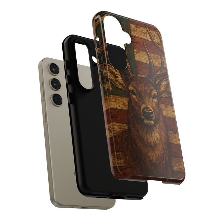 Deer Tough Cases: Patriotic Phone Case, American Flag, Wildlife Cover, Animal