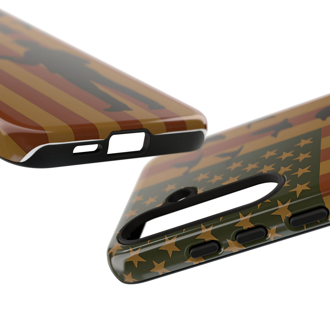 Tough Cases, Duck Hunter Patriotic Phone Case - American Flag Design, Hunting