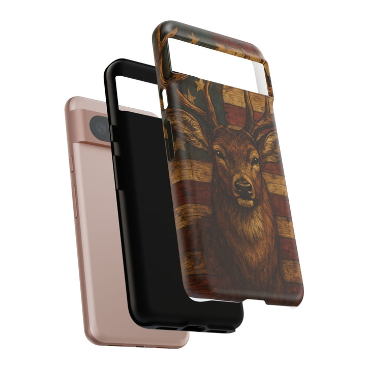 Deer Tough Cases: Patriotic Phone Case, American Flag, Wildlife Cover, Animal