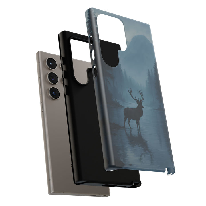 Deer Mountain Tough Phone Case, Wildlife Nature Protective Cover, Outdoor