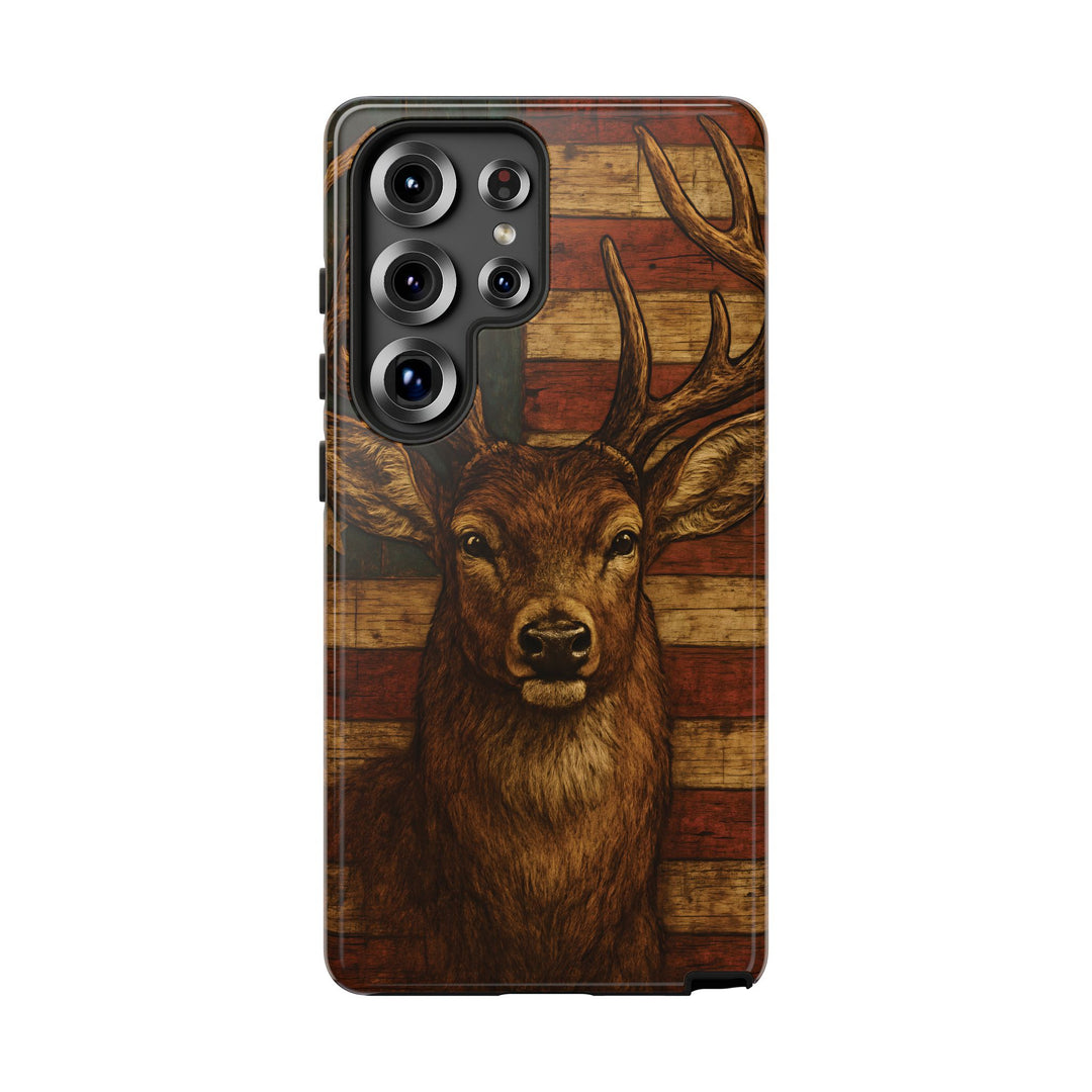 Deer Tough Cases: Patriotic Phone Case, American Flag, Wildlife Cover, Animal