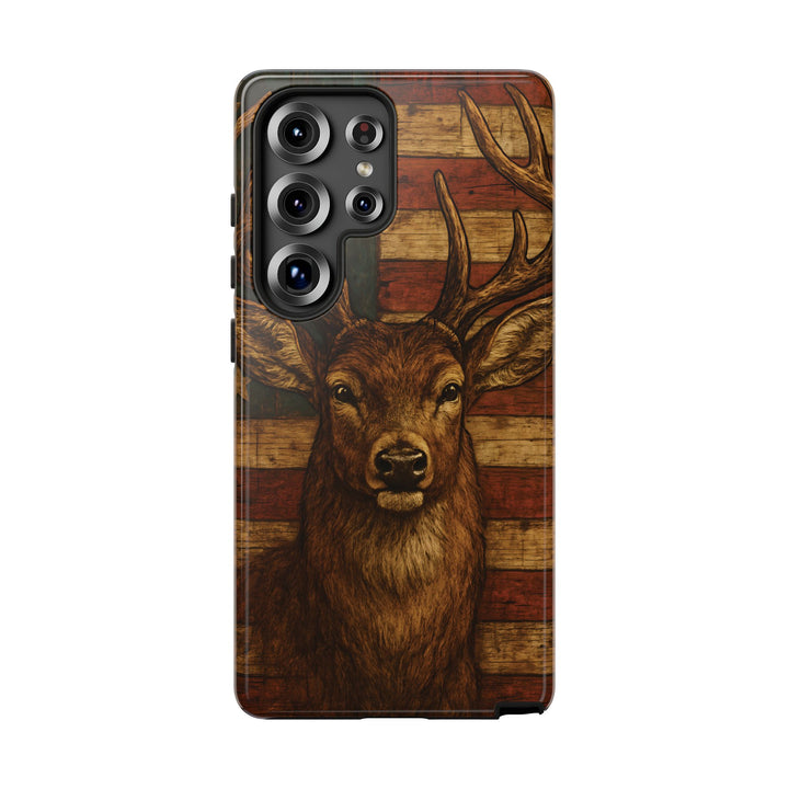 Deer Tough Cases: Patriotic Phone Case, American Flag, Wildlife Cover, Animal
