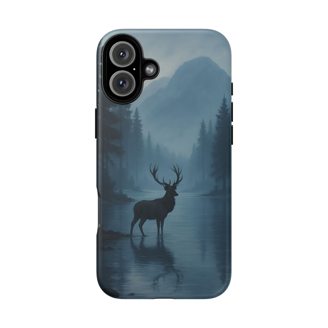 Deer Mountain Tough Phone Case, Wildlife Nature Protective Cover, Outdoor