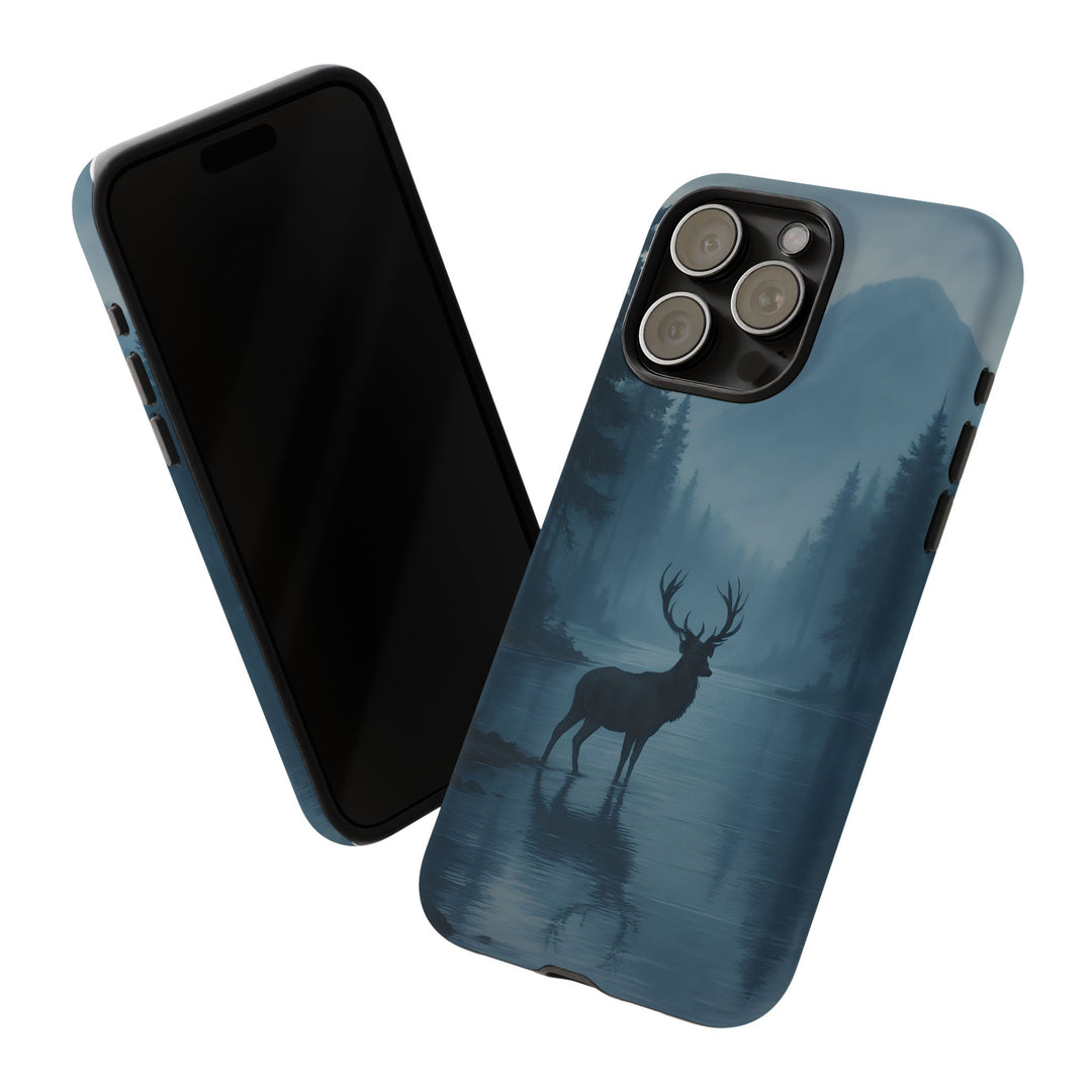 Deer Mountain Tough Phone Case, Wildlife Nature Protective Cover, Outdoor