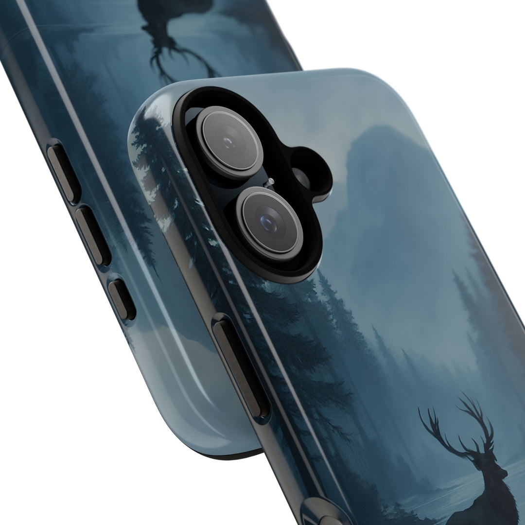 Deer Mountain Tough Phone Case, Wildlife Nature Protective Cover, Outdoor