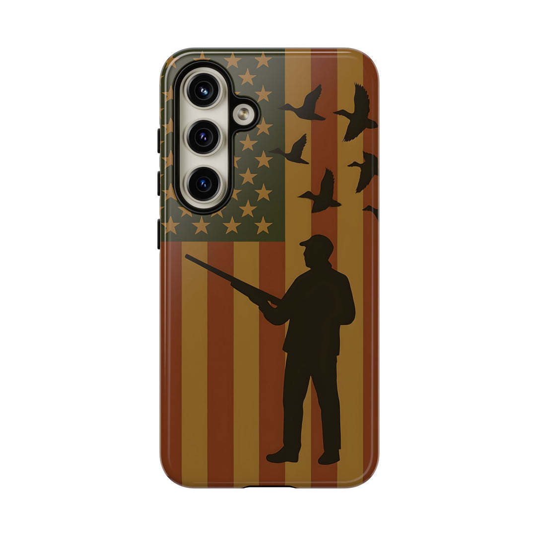 Tough Cases, Duck Hunter Patriotic Phone Case - American Flag Design, Hunting