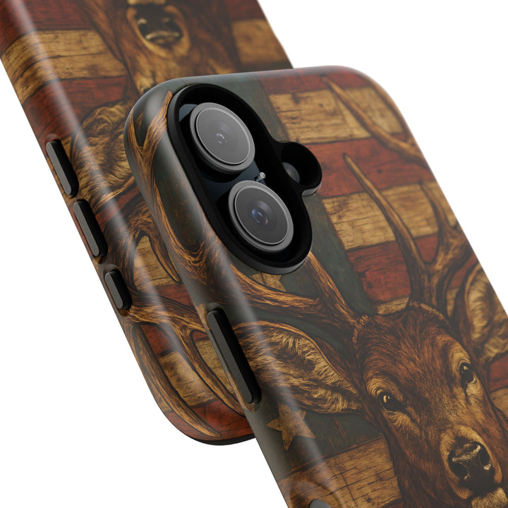 Deer Tough Cases: Patriotic Phone Case, American Flag, Wildlife Cover, Animal
