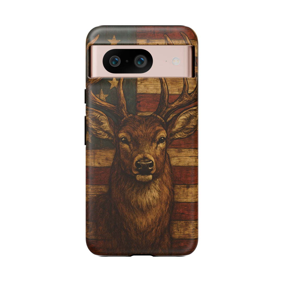 Deer Tough Cases: Patriotic Phone Case, American Flag, Wildlife Cover, Animal