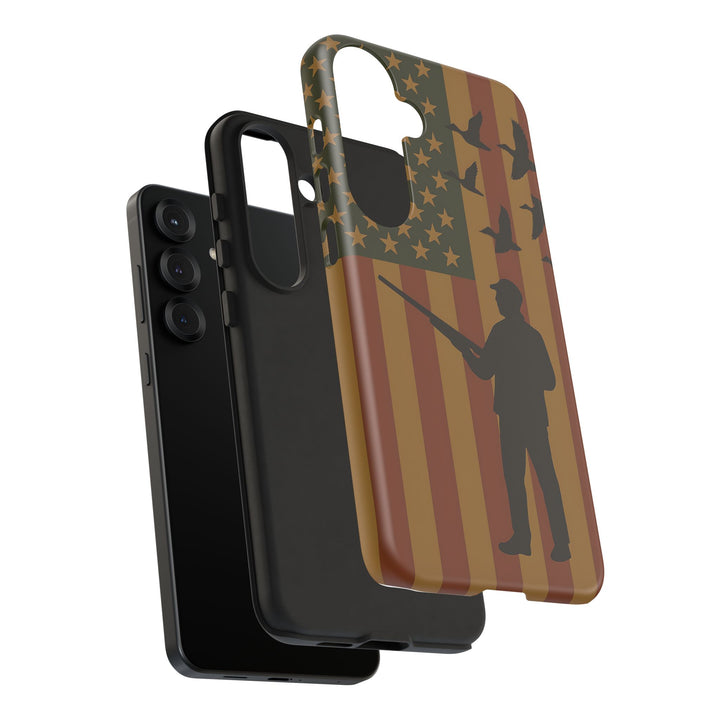 Tough Cases, Duck Hunter Patriotic Phone Case - American Flag Design, Hunting