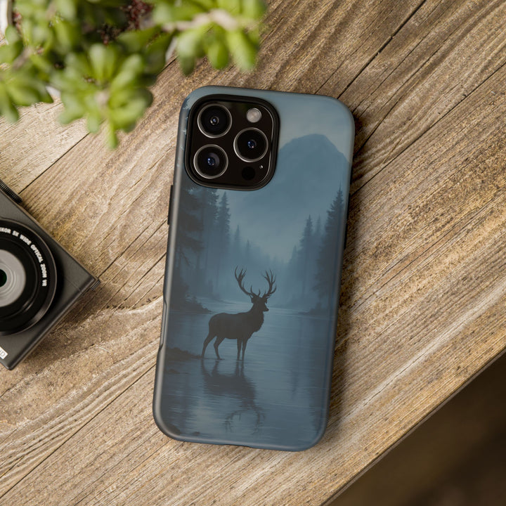 Deer Mountain Tough Phone Case, Wildlife Nature Protective Cover, Outdoor