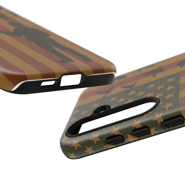 Tough Cases, Duck Hunter Patriotic Phone Case - American Flag Design, Hunting