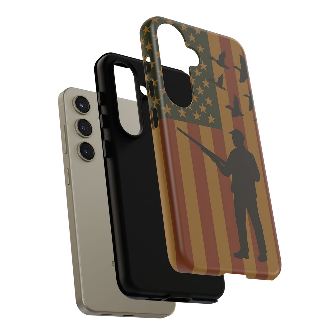 Tough Cases, Duck Hunter Patriotic Phone Case - American Flag Design, Hunting
