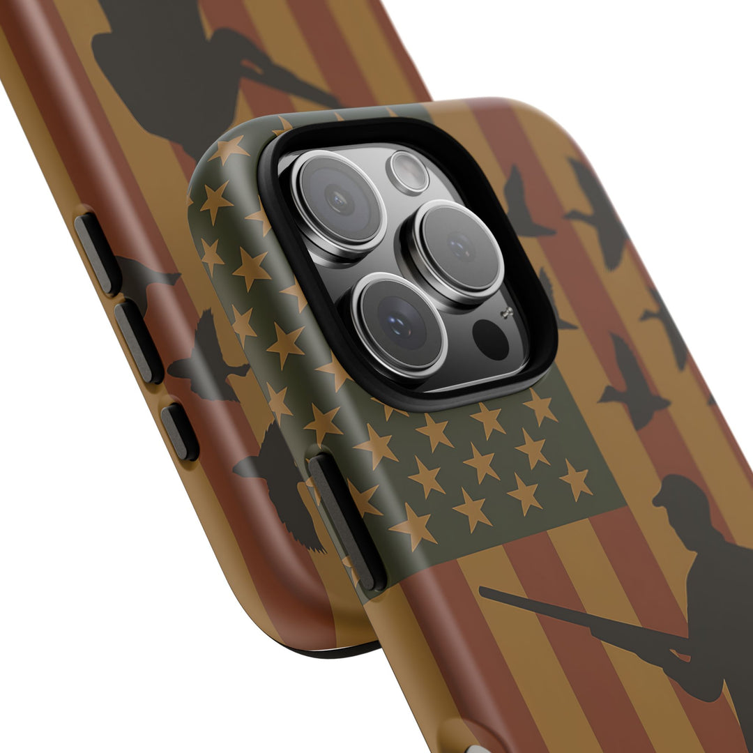 Tough Cases, Duck Hunter Patriotic Phone Case - American Flag Design, Hunting