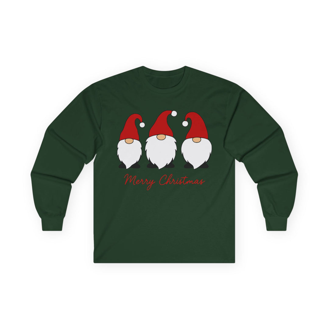 Christmas Gnome Long Sleeve Tee — Merry Christmas Holiday Shirt