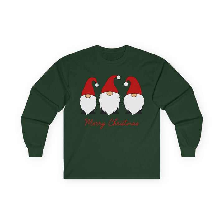 Christmas Gnome Long Sleeve Tee — Merry Christmas Holiday Shirt