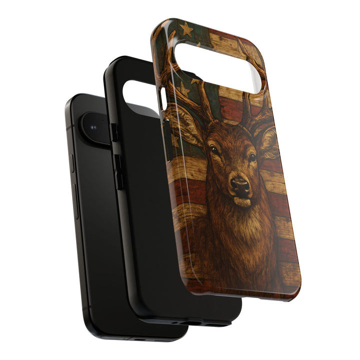 Deer Tough Cases: Patriotic Phone Case, American Flag, Wildlife Cover, Animal