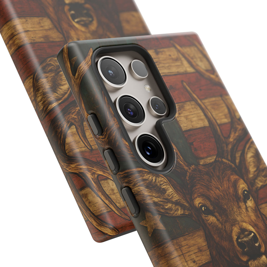 Deer Tough Cases: Patriotic Phone Case, American Flag, Wildlife Cover, Animal
