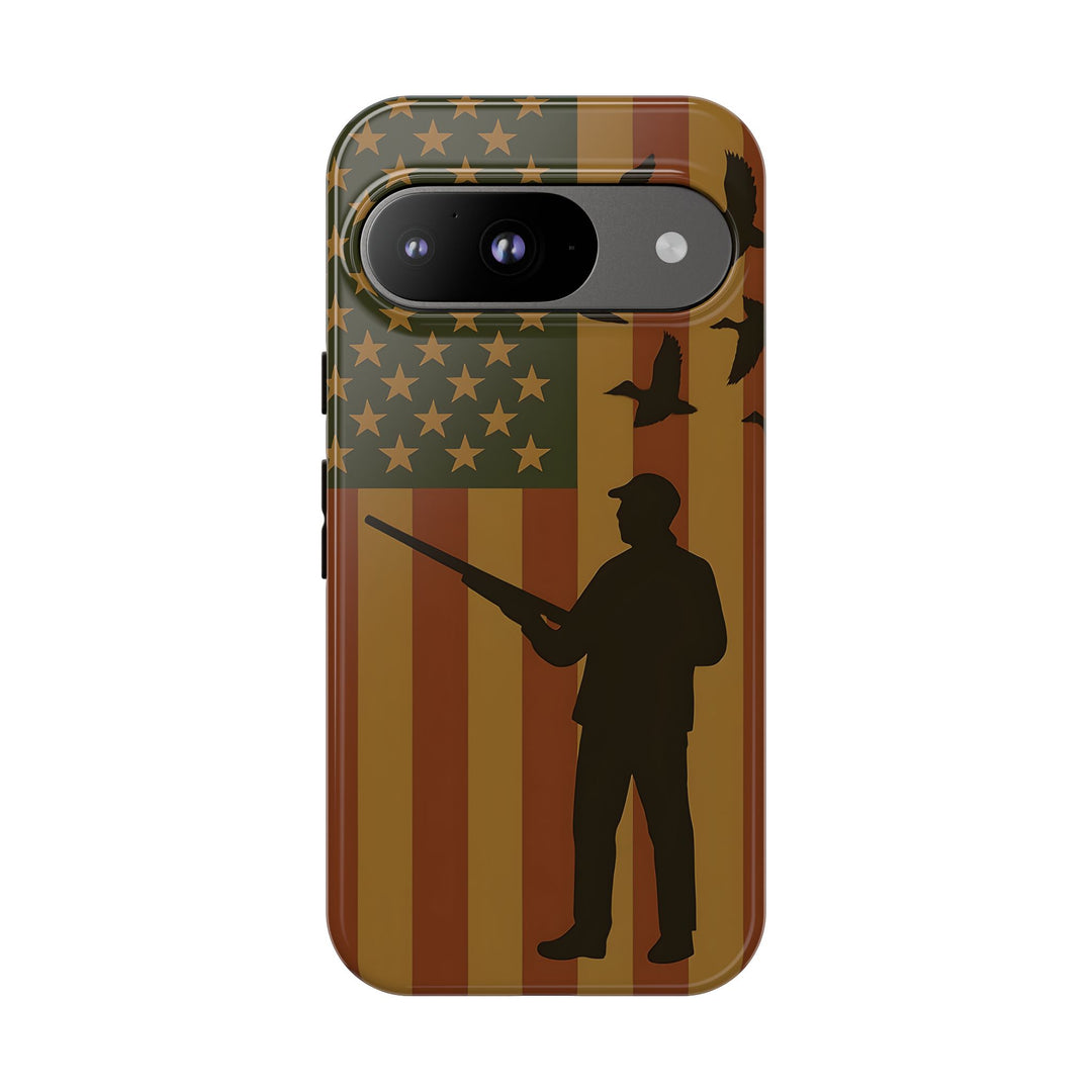Tough Cases, Duck Hunter Patriotic Phone Case - American Flag Design, Hunting