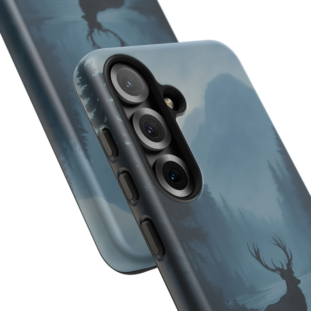 Deer Mountain Tough Phone Case, Wildlife Nature Protective Cover, Outdoor