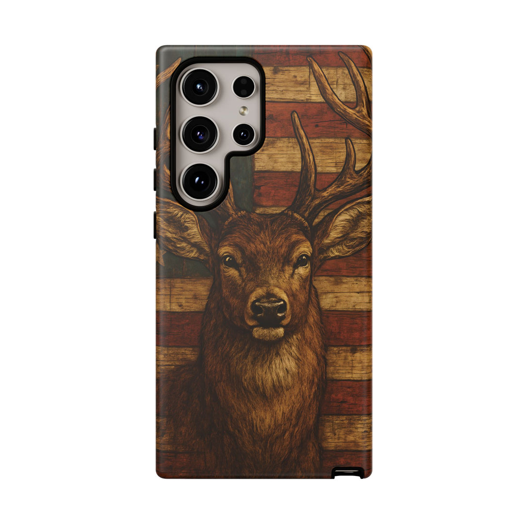 Deer Tough Cases: Patriotic Phone Case, American Flag, Wildlife Cover, Animal