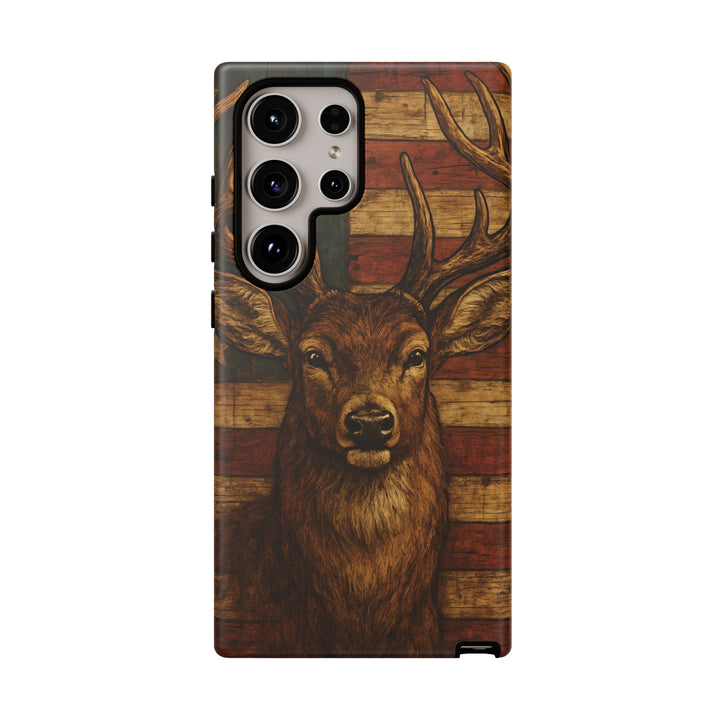Deer Tough Cases: Patriotic Phone Case, American Flag, Wildlife Cover, Animal