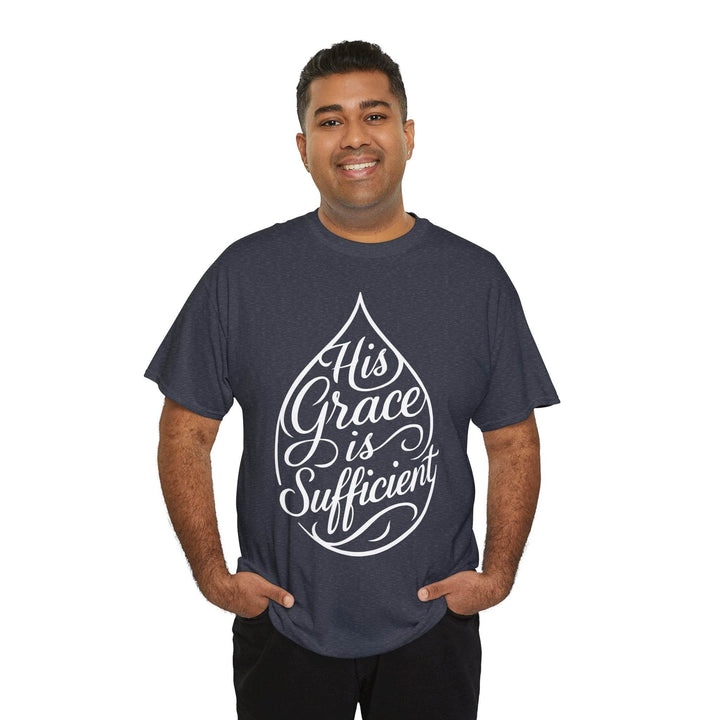 Christian Inspirational T-Shirt - His Grace Is Sufficient - Gutsy Garb