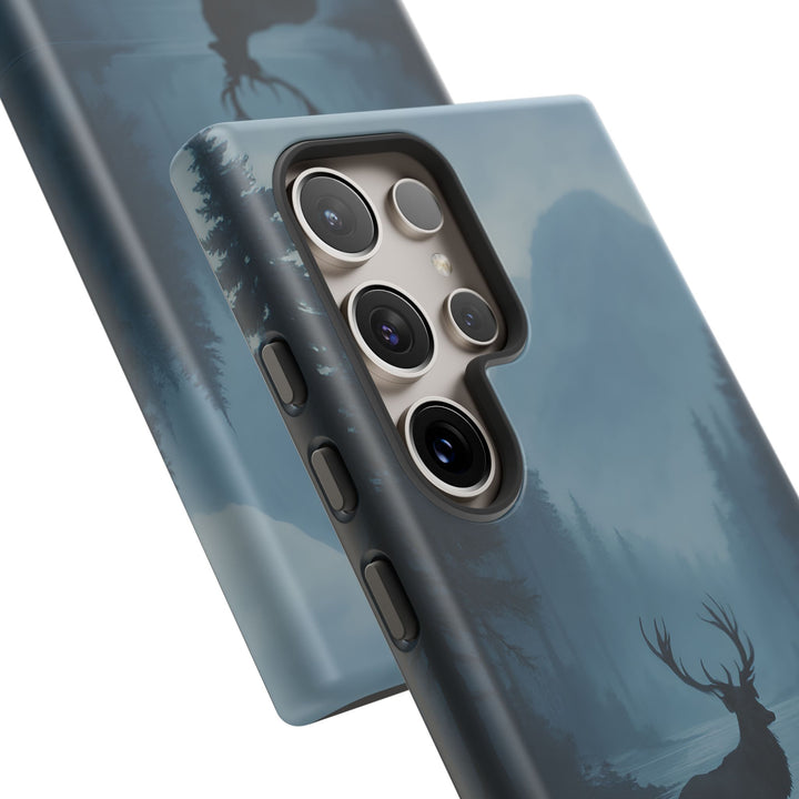 Deer Mountain Tough Phone Case, Wildlife Nature Protective Cover, Outdoor