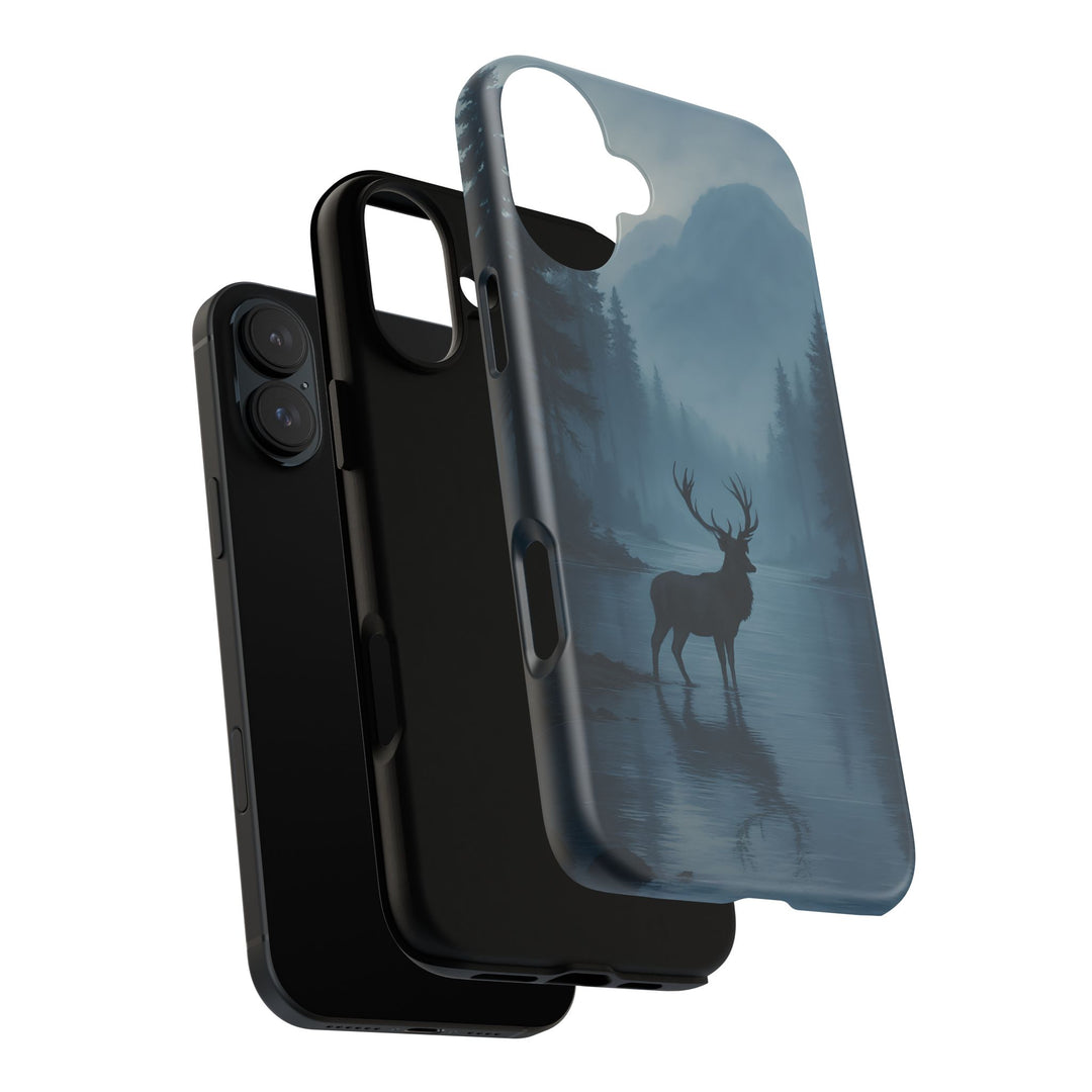 Deer Mountain Tough Phone Case, Wildlife Nature Protective Cover, Outdoor