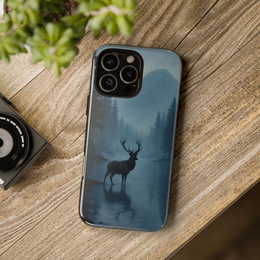 Deer Mountain Tough Phone Case, Wildlife Nature Protective Cover, Outdoor