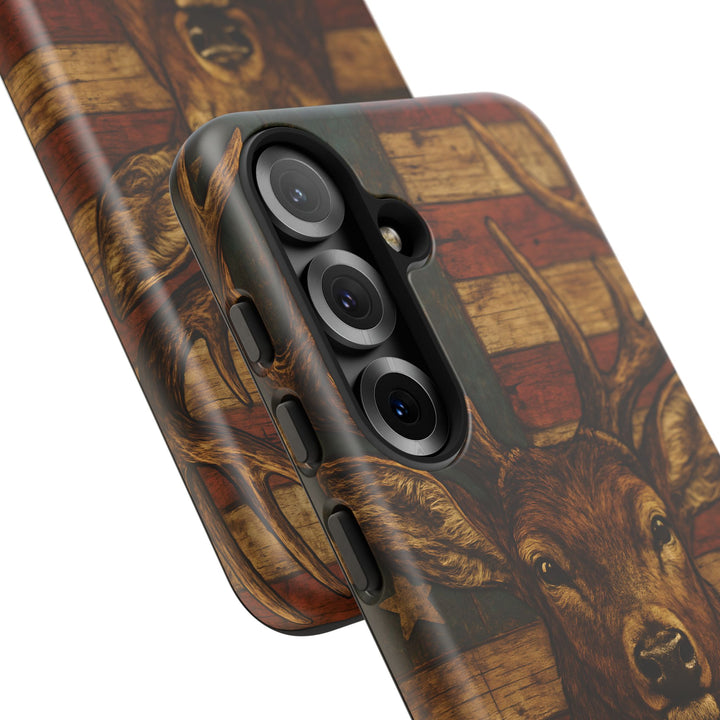 Deer Tough Cases: Patriotic Phone Case, American Flag, Wildlife Cover, Animal