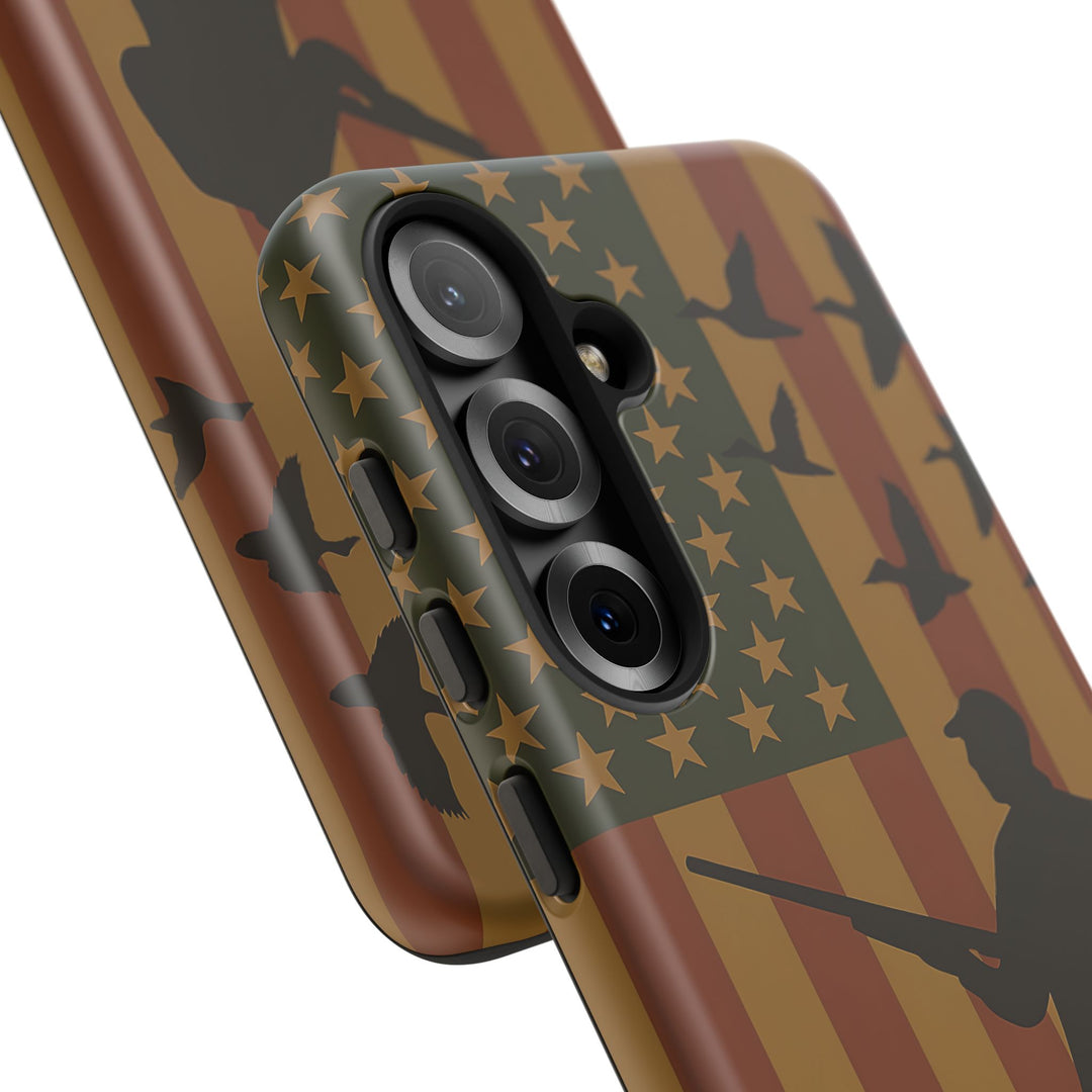 Tough Cases, Duck Hunter Patriotic Phone Case - American Flag Design, Hunting