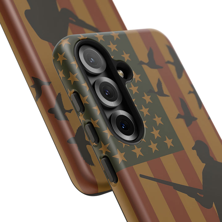 Tough Cases, Duck Hunter Patriotic Phone Case - American Flag Design, Hunting