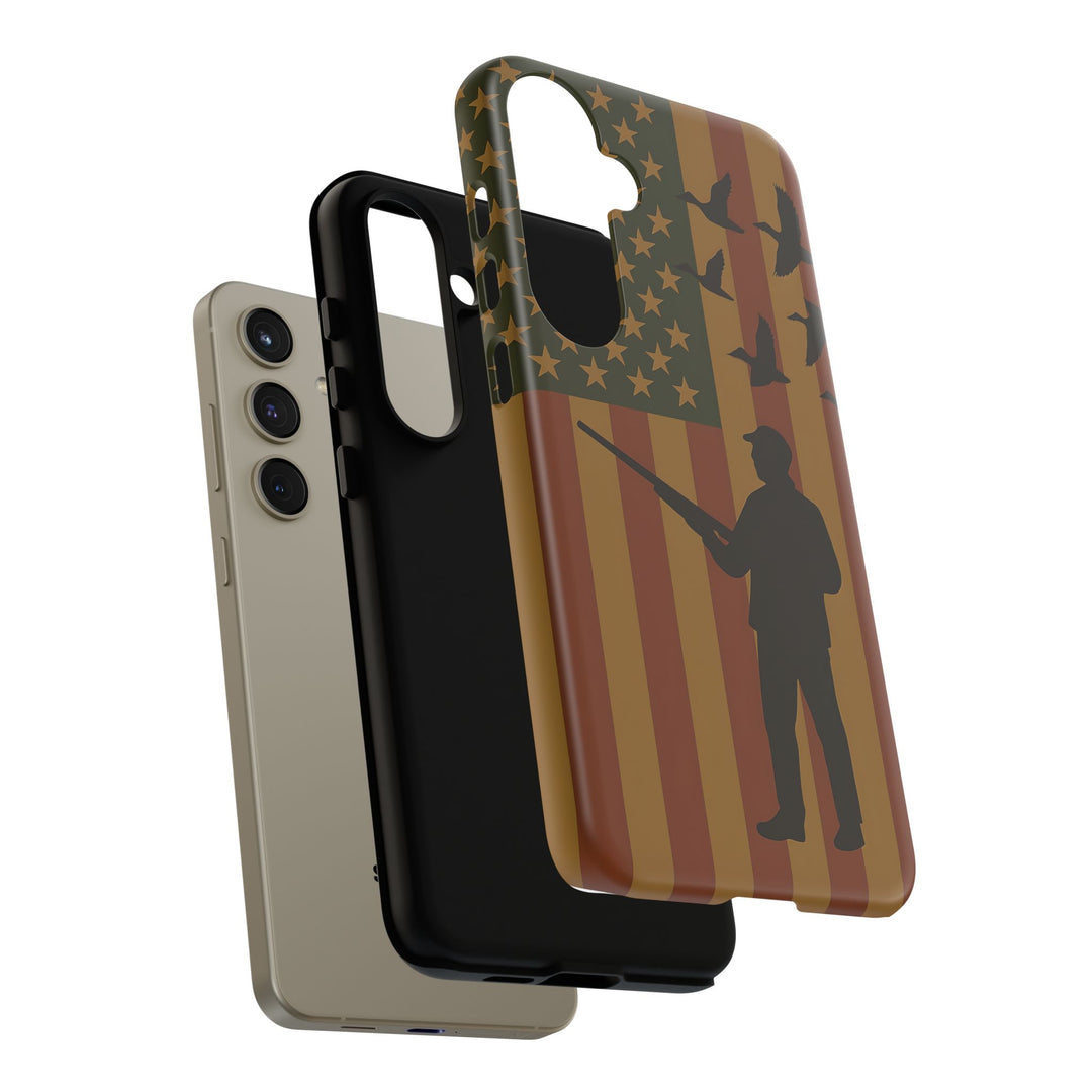 Tough Cases, Duck Hunter Patriotic Phone Case - American Flag Design, Hunting
