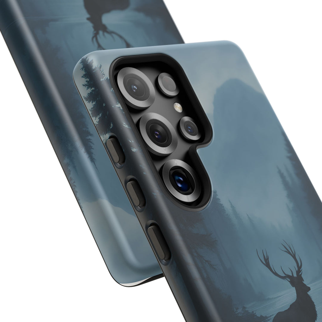Deer Mountain Tough Phone Case, Wildlife Nature Protective Cover, Outdoor