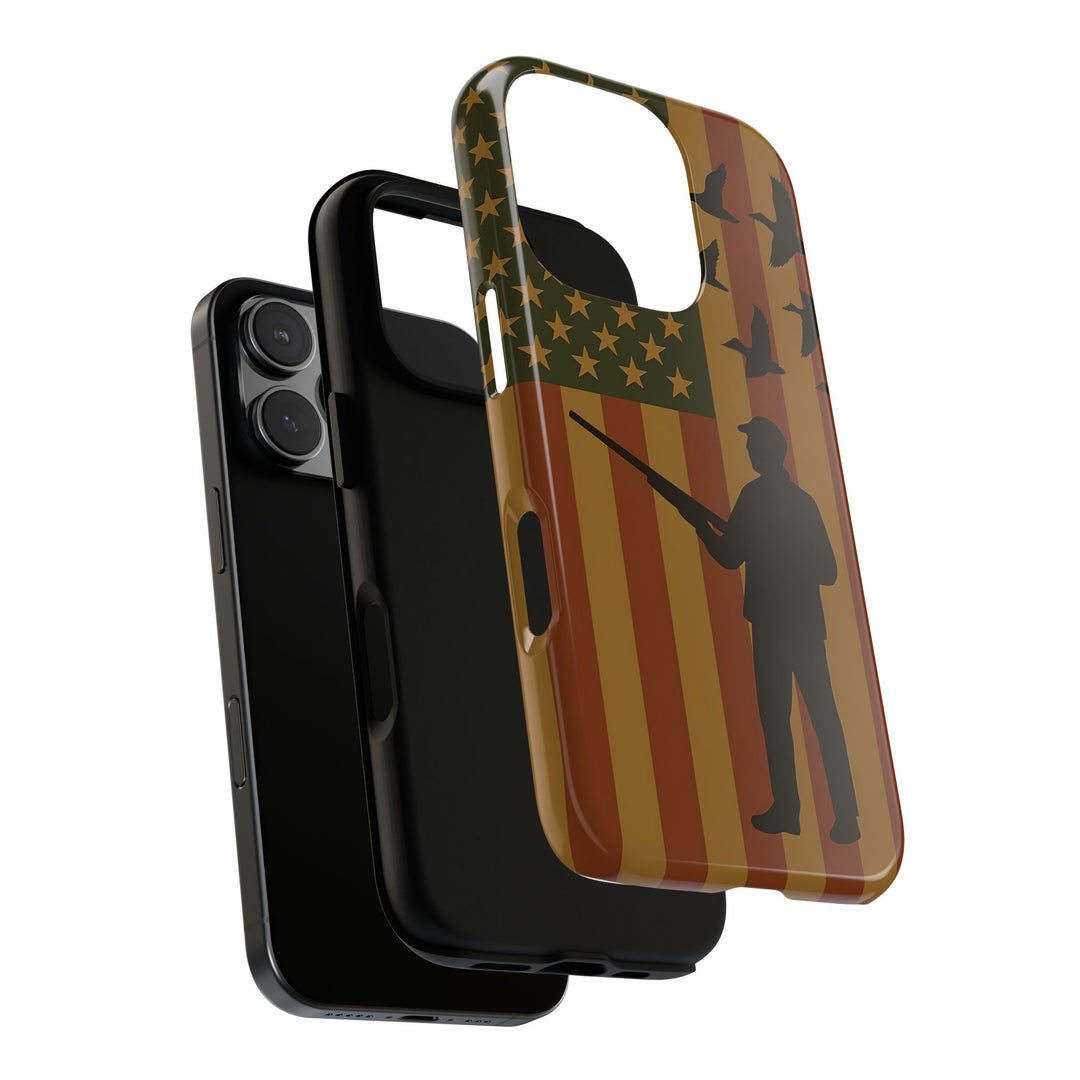 Tough Cases, Duck Hunter Patriotic Phone Case - American Flag Design, Hunting