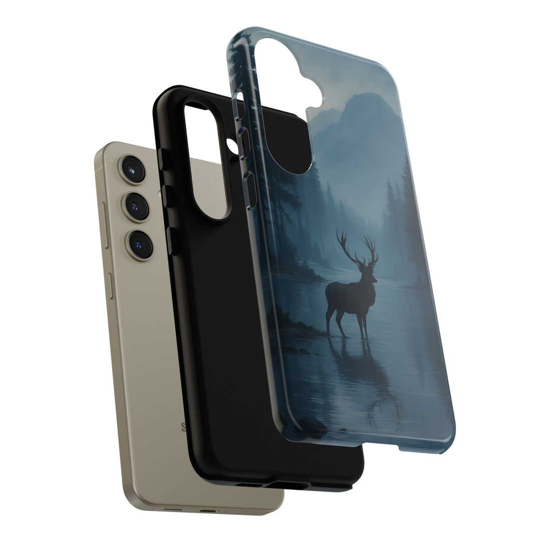 Deer Mountain Tough Phone Case, Wildlife Nature Protective Cover, Outdoor