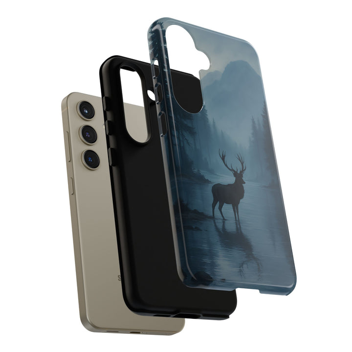 Deer Mountain Tough Phone Case, Wildlife Nature Protective Cover, Outdoor