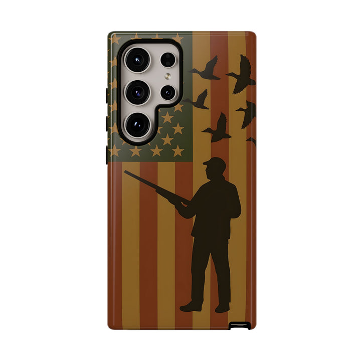 Tough Cases, Duck Hunter Patriotic Phone Case - American Flag Design, Hunting