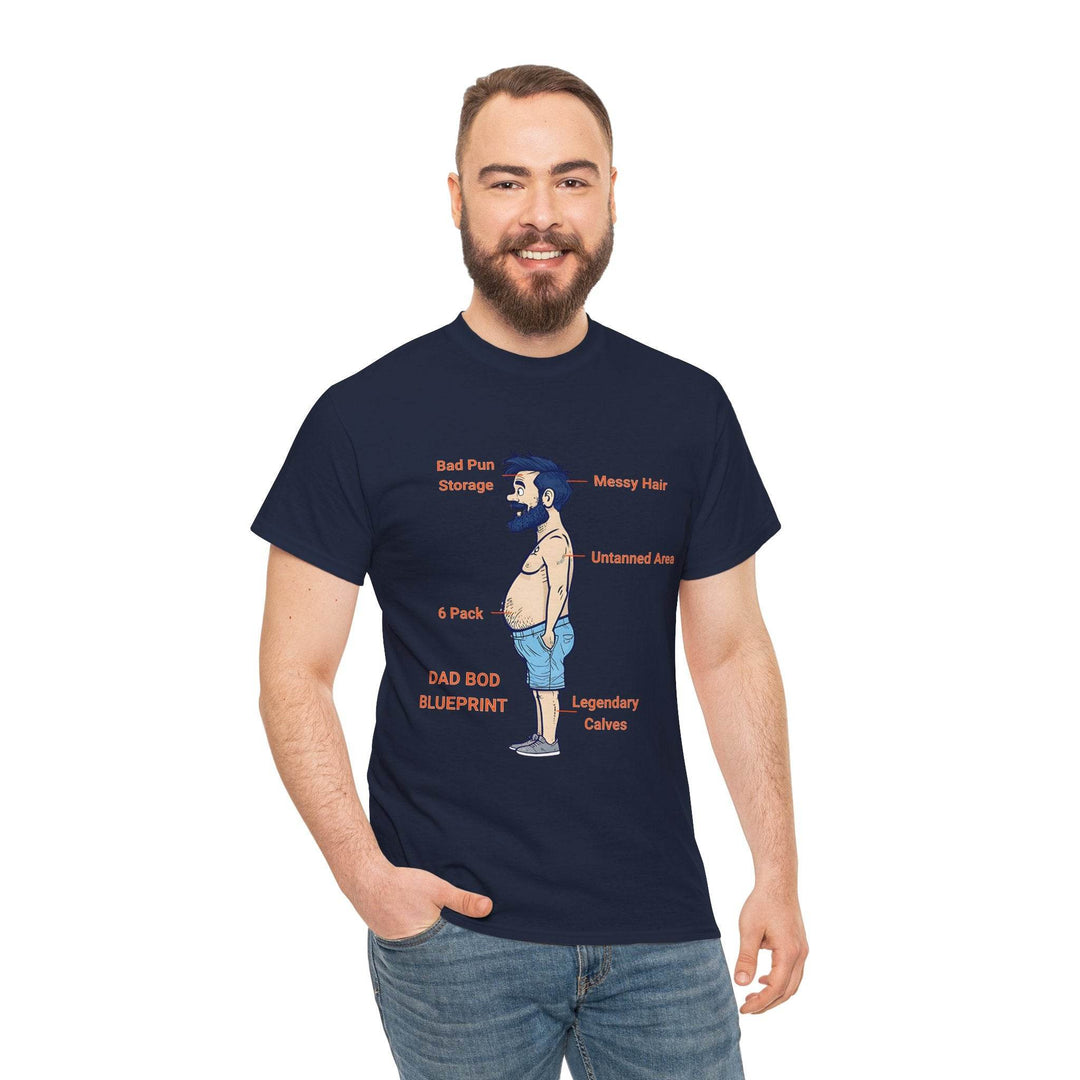 Dad Bod Blueprint Shirt - Bold Graphic Tee - Gutsy Garb
